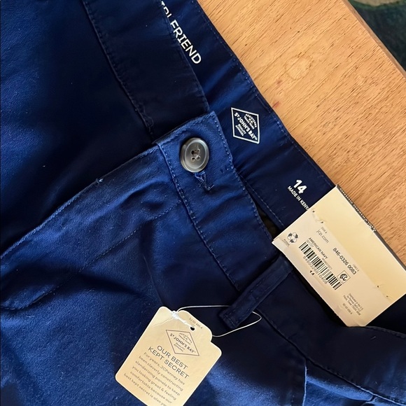 St John's Bay Girlfriend Chino Blue Pants Size 14 - Picture 3 of 5